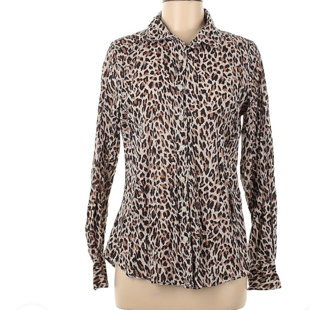 Vintage J Crew Cheetah Button Up